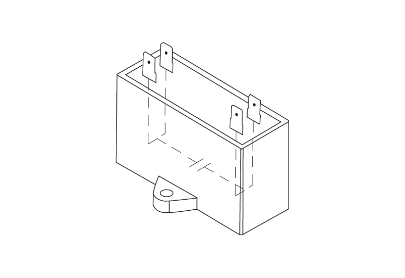 4端子電容器的內部連結圖